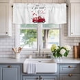 thumbnail image 2 of Valentine's Day Farmhouse Short Window Curtain Valances, Love Heart Roses Romantic Modern Art Rod Pocket Kitchen Valances for Living Room Bedroom Bathroom Cafe 60" x 18", 2 of 8