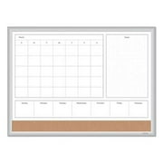 U BRANDS 4N1 Magnetic Dry Erase Combo Board, 24 x 18, White/Natural