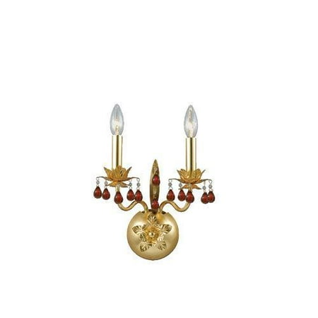 Eurofase Lighting Crystal Sconce - Eurofase 14567-018 Ambroise 2-Light Wall Sconce, Gold
