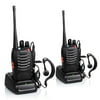 Proster Walkies Talkies 2Pcs Two Way Radio Walky Talky With Interphone Earpiece Mic For Kids Outdoors Adults Girls Boys 5 km 16 Channel UHF 400-470MHZ Rechargeable 2 Way Radio Walkie Talkie