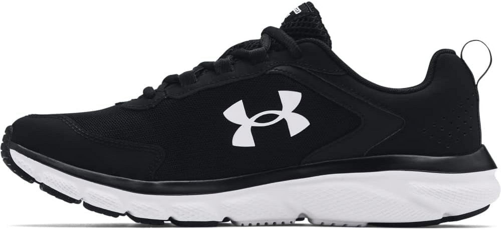 Under Armour Men's Lightweight Charged Assert 9 Running Shoes (Black/White, 9.5)