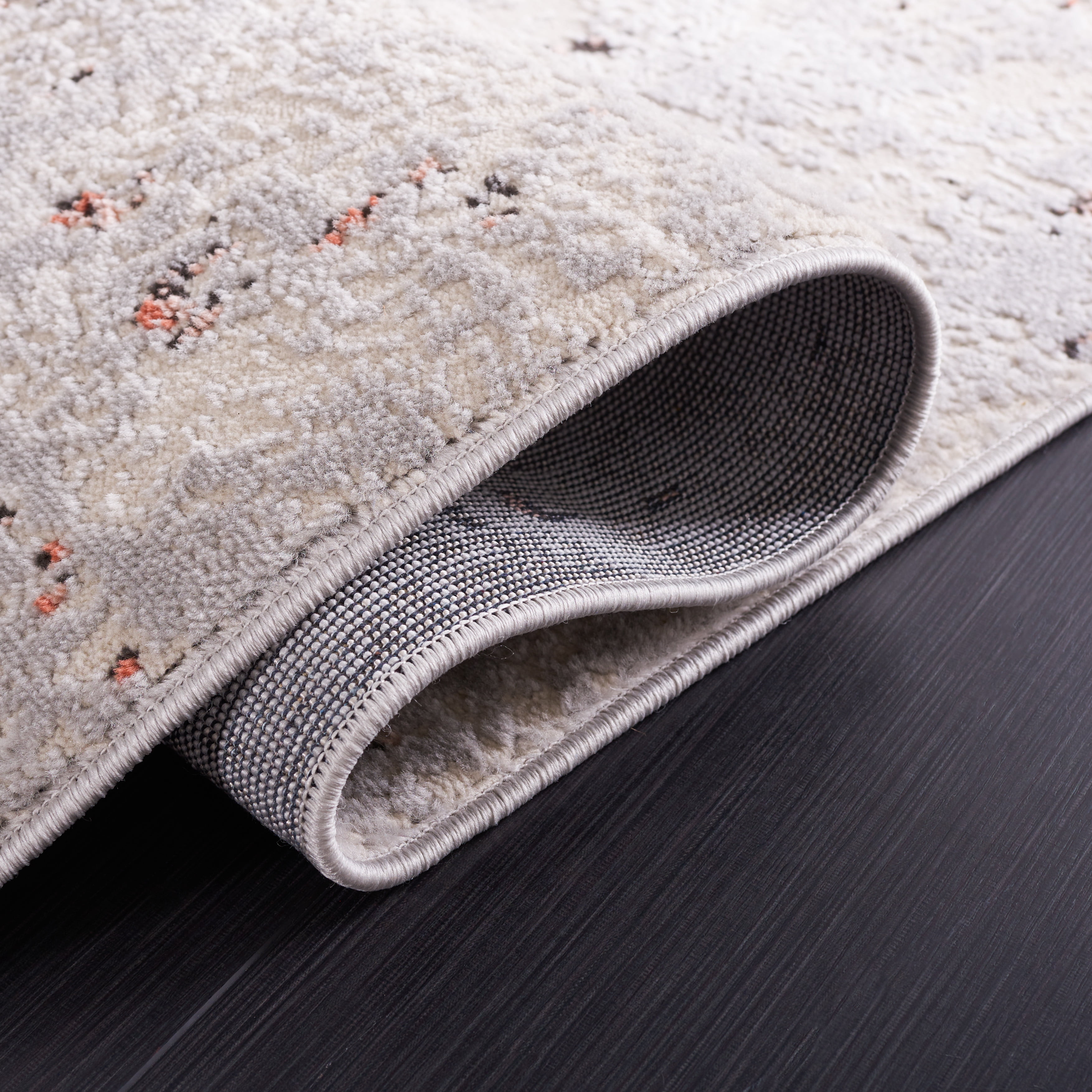 SAFAVIEH Shivan Abigail Abstract Area Rug, Grey/Rose, 5'3" x 7'6"