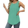 thumbnail image 2 of MOSHU 2 Pack Tank Tops for Women Loose Fit Summer Sleeveless Tops Round Neck Flowy Casual Shirts Outfits, 2 of 7