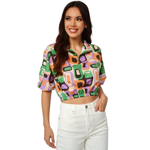 Blusa tipo chamarra Roman Fashion, 2025 (Naranja) naranja G Roman Fashion BL-JUL-2025-LIMA-TR-ALL