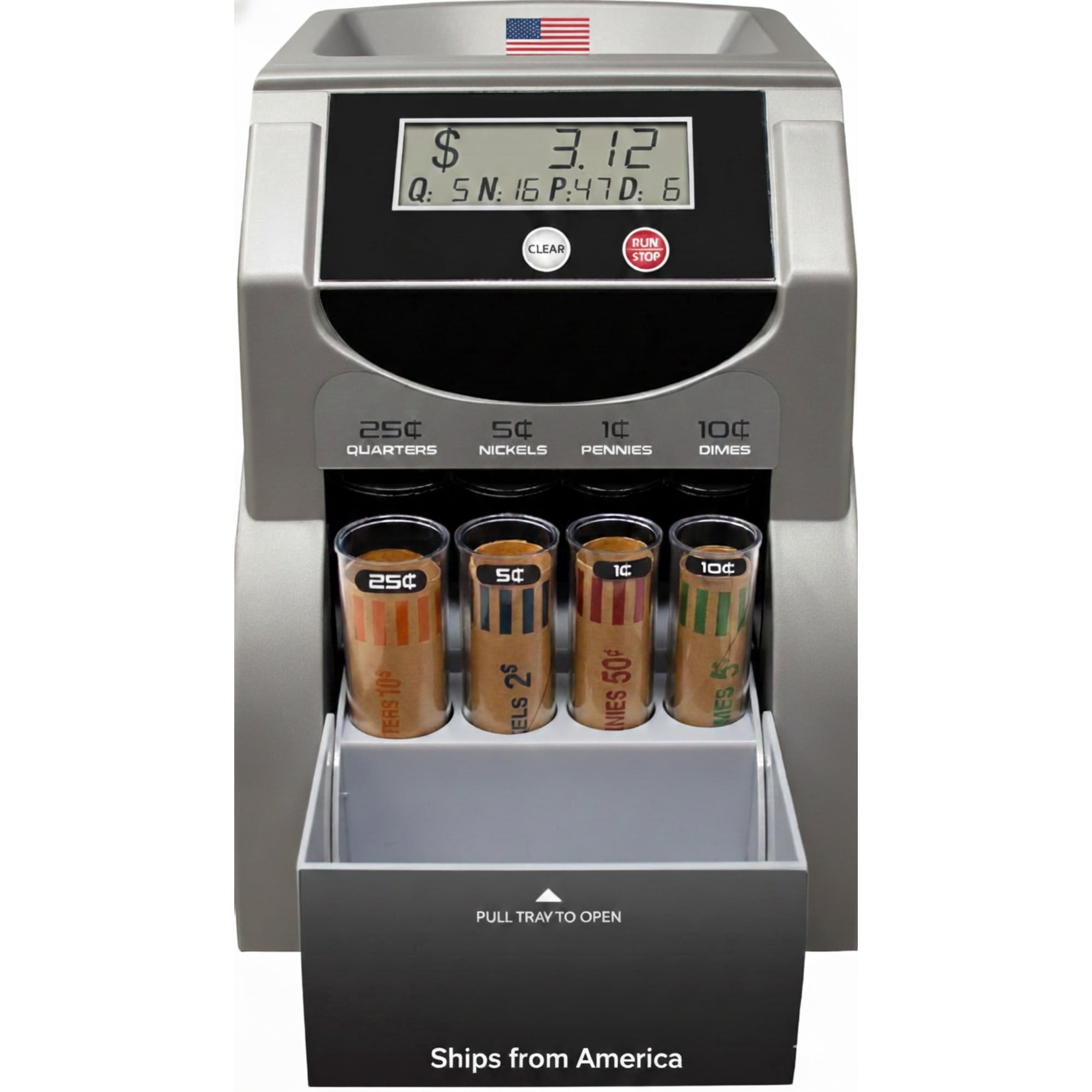 送料込★ELECTRONIC COIN SORTER自動カウンター Electronix Express, Coin Sorter Machine, Gray, LCD Display