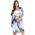thumbnail image 2 of Art Blue Wave Women's Swimwear Cover Up Summer Cardigan Beach Pool Cover Up Loose for Swimsuits Casual Wear, 2 of 7