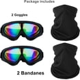 thumbnail image 6 of Motorcycle Goggles,2 Pack Dirt Bike ATV Motocross Riding Hiking Protective with 2 Pack Neck Breathable Bandana Mask, 6 of 7