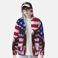 thumbnail image 2 of Balery USA Eagle with Spread Wings Sudadera ligera de manga larga con capucha y protección solar UPF 50+ para hombre y mujer, ideal para pesca y running-X-Large, 2 of 7