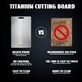 thumbnail image 4 of Titanium Cutting Board, Steel Cutting Boards For Kitchen, Double-Sided Stainless Steel Cutting Board 316 for Cutting Vegetables Meat (15.4 * 11 in), 4 of 6