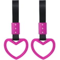thumbnail image 1 of 2 Pieces Rings Heart-shaped Car Hand Straps Rear Bumper Warning Ring Decorative Warning Loops Subway Heart Handles for Car Interior Exterior Decoration, 1 of 7