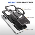 thumbnail image 4 of Case for iPhone 17 Pro Max 6.9" with 360° Spin Magnetic Stand Ring Holder, Compatible with MagSafe, 16FT Mil-Grade Shockproof Dropproof Tough Rugged Protective Case Cover,Grey,For iPhone 17 Pro Max, 4 of 8