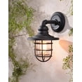 thumbnail image 5 of Kenroy Home Outdoor Coastal Small Wall Lantern, 13 Inch Diameter, Black Powder Coated Steel, Crystal Clear Glass Shade, Edison Bulb Compatible, Easy Installation, 5 of 8