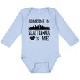 thumbnail image 3 of Inktastic Seattle Washington Someone Loves Me Skyline Boys or Girls Long Sleeve Baby Bodysuit, 3 of 5