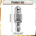 thumbnail image 3 of Pressure Washer Sewer Jetter Nozzle with Stainless Steel, Mini Compact Durable Sewer Jet Nozzle,Pressure Drain Jetter Hose Nozzle,1/4'' Quickly Connector, 5000 PSI (1 set), 3 of 7