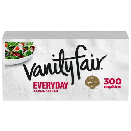 (3 pack) Vanity Fair Everyday Paper Napkins, 300 Napkins (900 Napkins (Best Day Ever Napkins)