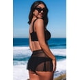 thumbnail image 1 of ABPHQTO Conjunto de bikini de falda de malla transparente con correas de encaje negro de 3 piezas para mujer, 1 of 5