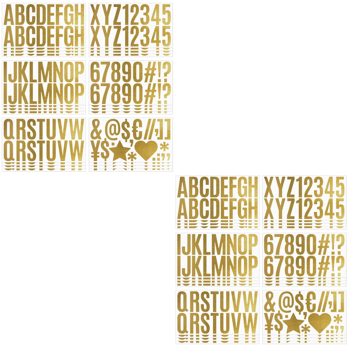 HOMEMAXS 8 Sets of Number Letters Stickers Decorative Letters Numbers Stickers Self Adhesive Letter Stickers