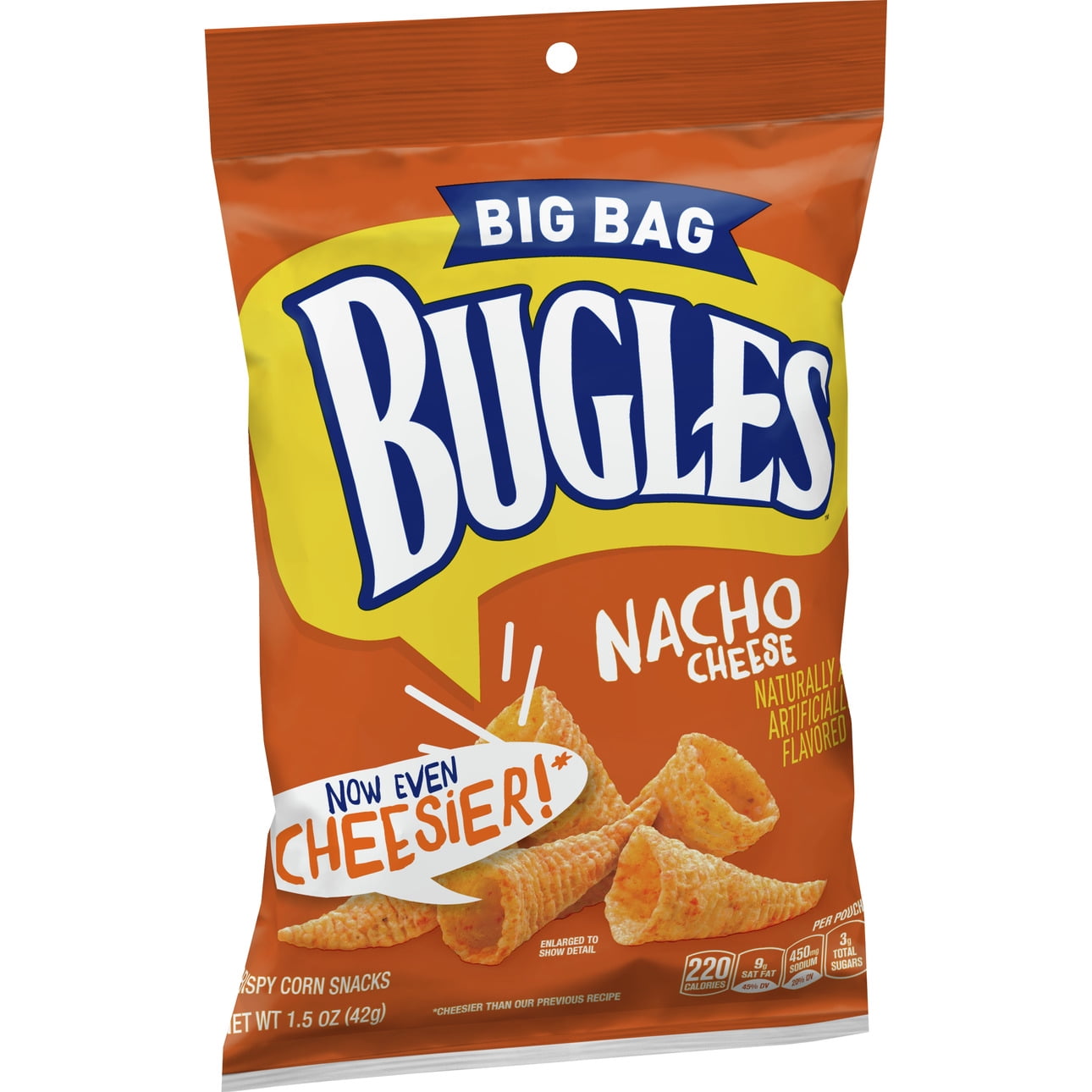 Bugles Nacho Cheese Crispy Corn Snacks
