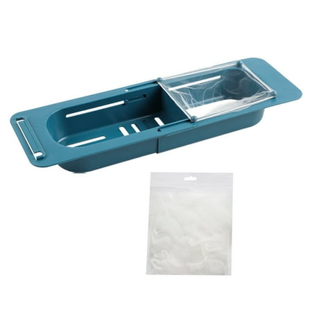 

Filter Rack Household Retractable Disposable Meshs Bag Kitchen Drain Brush Storage Rack(1 Shelf +50 Filter Mesh Bags)