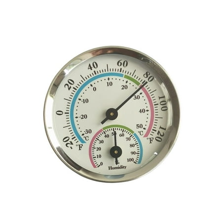 

2 inch Wall hygrometer Humidity Meter Aluminum Analog Gauge Hygrometer Warehouse Monitor -20 to 120 for Garden Indoor Home Room Nursery