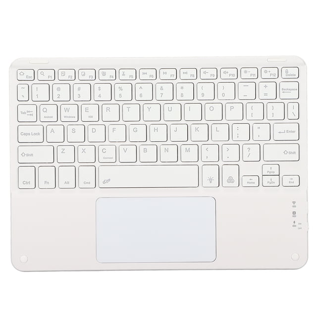 Teclado Inalámbrico Con Panel Táctil, Teclado Inalámbrico Quadrate Keycap Con Panel Táctil De Escritura Rápida De 10 Pulgadas Con Retroiluminación RGB Para Oficina ANGGREK Otros