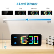 Alarm Clock, AMIR Digital Alarm Clock 5.8-inch Calendar Volume Brightness Adjustable Clock for Kids Bedroom Home