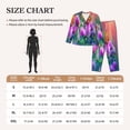 thumbnail image 4 of Lsque Wild flowers of clover and butterfly Pattern Long Sleeve Pajama Set for Women - Soft 2-Piece Sleepwear and Loungewear Set with Pockets, Comfy Nightwear-XX-Large, 4 of 7