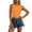 Orange, variant on Ribbed Knit Sleeveless Tank Top Soft Stretch Camisole for Casual Wear Spandex Crop 3 Pk Compression Shirt Beauty Tops for Women