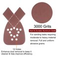 thumbnail image 4 of Unique Bargains 24 Packs 3000 Grits 12 Holes Hook & Loop Sandpapers Triangular Sanding Pads Sheets with Extra Tips, 4 of 6