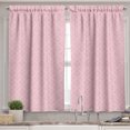 thumbnail image 2 of Ambesonne Pink Valance & Curtain, Hearts Hexagons Abstract Art, 55"x36", Pale Rose Blush, 2 of 7