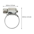 thumbnail image 2 of UPGRATOR 10Pcs Radiator Hose Clamp Set Silver Stainless Steel for Preventing Leaks in Automotive Home Use 0.9x0.9x0.3in, 2 of 5