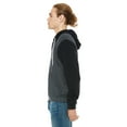 thumbnail image 2 of Canvas Zip Fleece Hood DkGryBk, 2 of 3