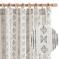 thumbnail image 1 of Cortinas Jinchan Boho de Rayas, Largo 160 cm, Lino, 2 Paneles, 1 of 9