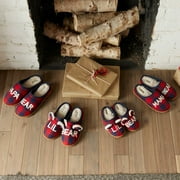 Dearfoams Mens Papa Bear Plaid Clog Slippers