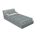 thumbnail image 2 of Ambesonne Floral Fitted Sheet & Pillow Sham Set, Greyscale Simplistic Flowers, Twin, Dark Grey Blue Grey, 2 of 2