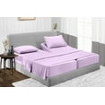 thumbnail image 2 of Split California King 5-Piece Sheet Set, 400-TC Giza Cotton, 25 inch Deep Pockets - Lilac, 2 of 7