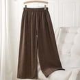 thumbnail image 2 of BUIGTTKLOP Pajamas Pants for Women Elastic High Waisted Lounge Pants Straight Wide Leg Sleep Pants, 2 of 6