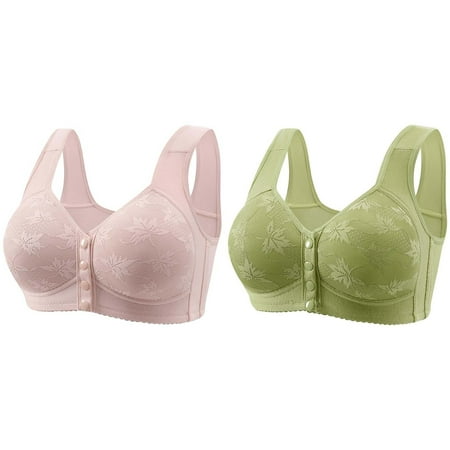Baodmurt Cotton Bras Set for Women Lounge & Sleep Full-Figure Front Closure Lingerie  Underwear  Blue 30B