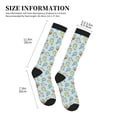 thumbnail image 2 of Lsque Frog In Mermaid Pattern Sport Compression Socks for Men & Women 15-20 mmHg Knee High Nurse Pregnant Running Medical and Travel Athletic, 2 of 6