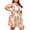 White, variant on Women'S Plus Size U Neck Printed Tummy Control Side Split Swim Dress 2025 Summer Tankini Swimsuits White Flowers 4XL