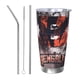 thumbnail image 1 of Taza térmica duradera de acero inoxidable 304 con tapa y pajita con temática del equipo de fútbol de Bengals Taza térmica de acero inoxidable de 20 oz Taza para automóvil Adecuada para bebidas frías, 1 of 8