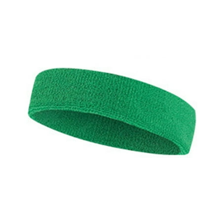 Splihome Outdoor Sports Sweat Band Headband Hairband Guide Band Gym Yoga Sweat Hair Bands for Men Running Tennis Fitness Equipment,Green