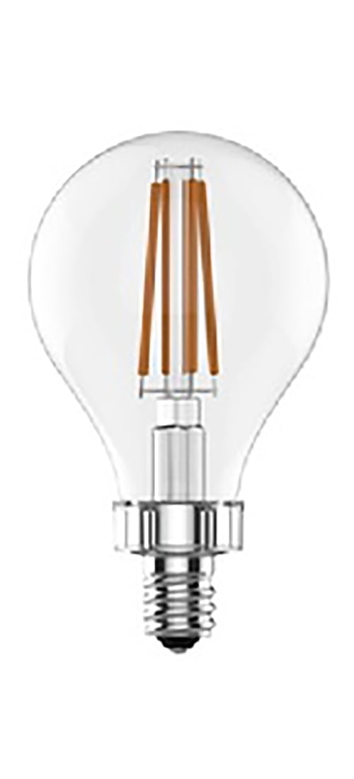 GE 24309 LED Light Bulb A15 E12 (Candelabra) Soft White 60 Watt Equivalence Clear Pair