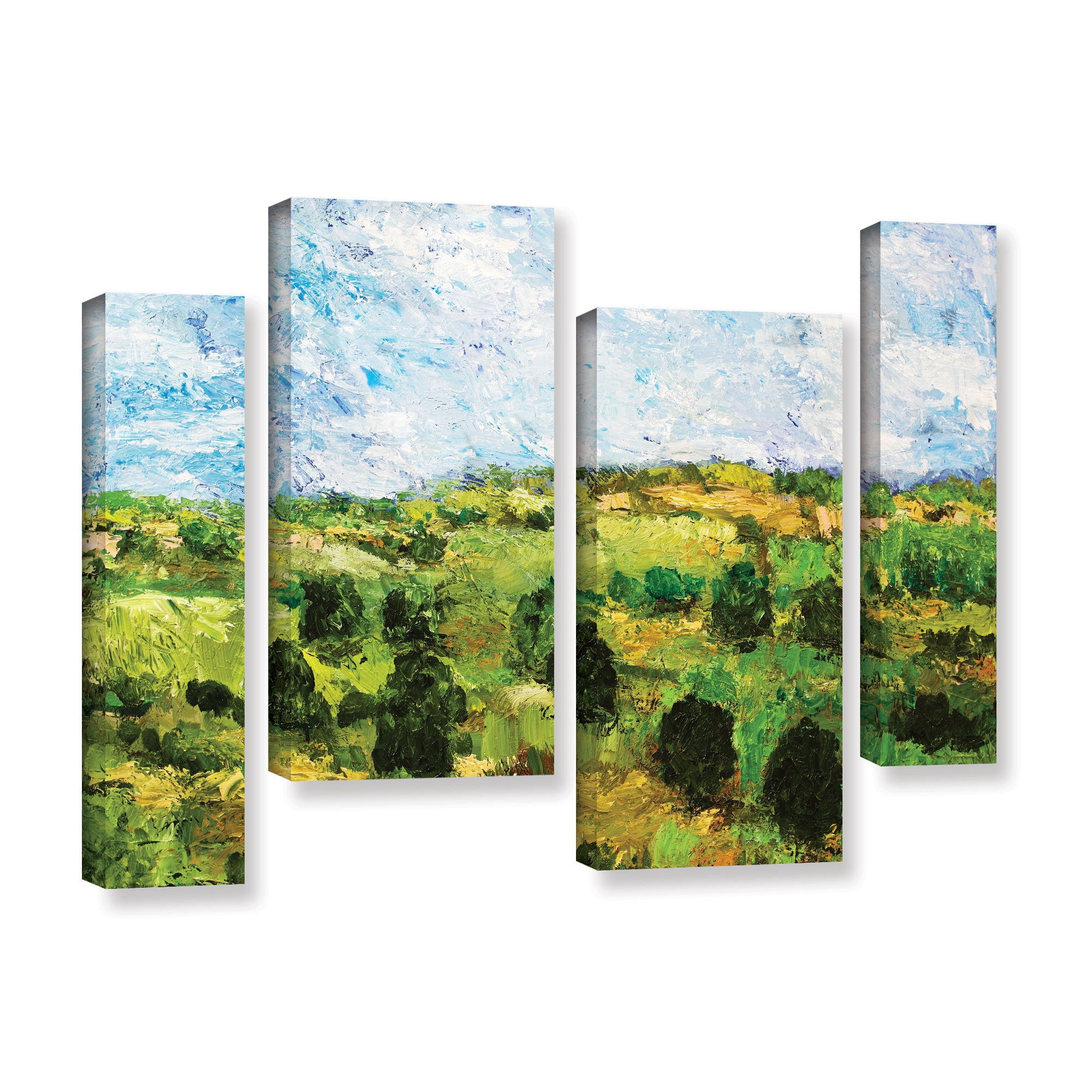 ArtWall Allan Friedlander "Just Roll Along" 4-Piece Gallery-wrapped Canvas Staggered Set