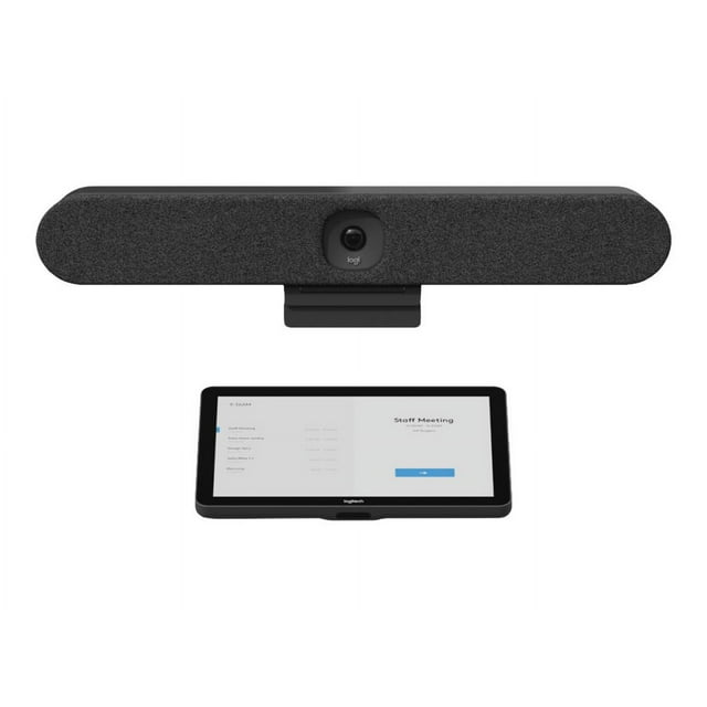 Logitech Solutions pour Appareils Tap IP pour Pièce Huddle + Small Rooms - Trousse de Vidéoconférence (Logitech Tap IP, Logitech Rally Bar Huddle) - graphite