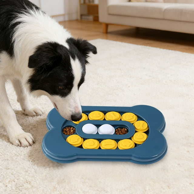 BotaniNest Puzzle Interactive For IQ Training Mental Enrichment Bone Shape Puppy Dispensing Game