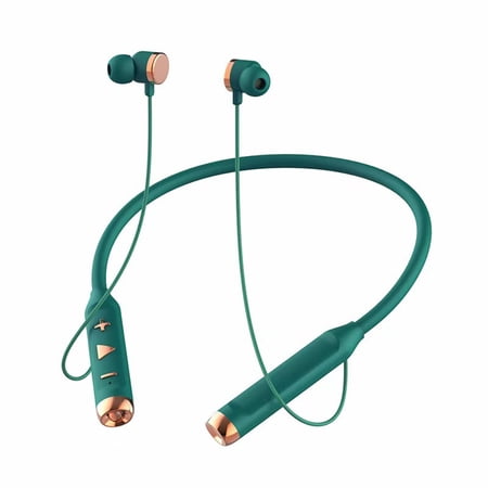 JOGZMZ Neckband Bluetooth Headphones HD Stereo Wireless Sports Earphones Around Neck Bluetooth Headphones Noise Cancelling Mic Magnetic Attraction Flashlight