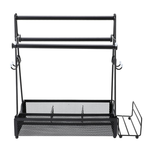 Organizador De Condimentos Para Parrilla, Cómodo, Soporte Para Utensilios De Condimentos Para Picnic De Gran Capacidad Con Servilletero Para Barbacoa Para Acampar Al Aire