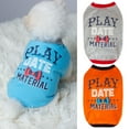 thumbnail image 4 of CBFFDC Letter Print Pet Clothes Adorable Letter Print Pet T shirts Threaded Neckline Two Legged Design Soft Comfortable Summer Puppy Clothes, 4 of 7