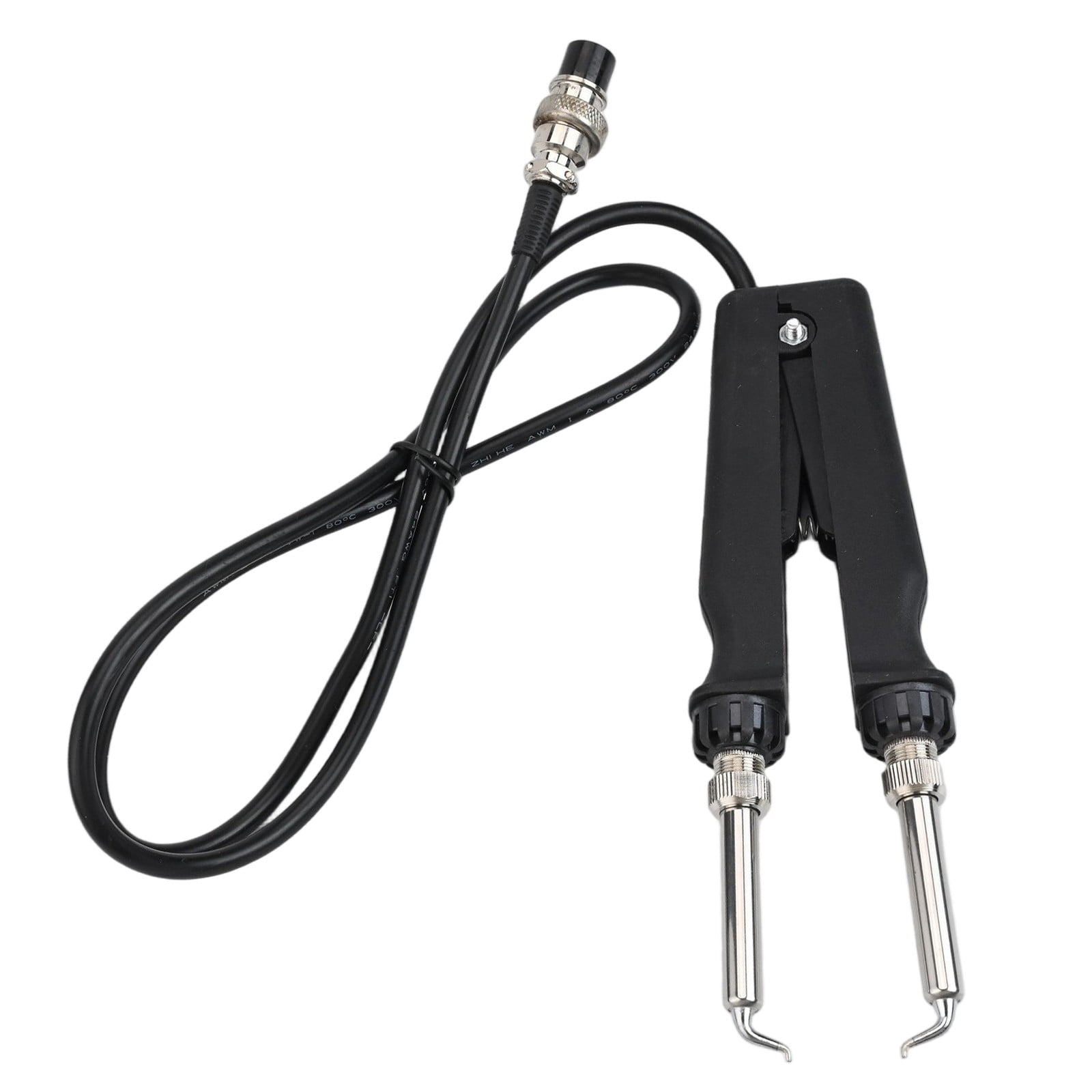 Black Silver Double Soldering Iron Tweezer Clip for Circuit Board Work